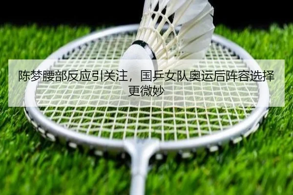 陈梦腰部反应引关注，国乒女队奥运后阵容选择更微妙